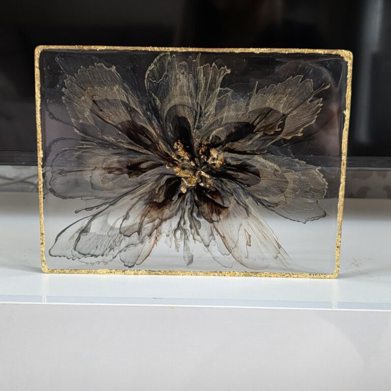 Gilded Bloom Decorative Tray