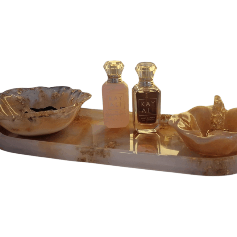 Gilded Bloom Vanity Tray Set