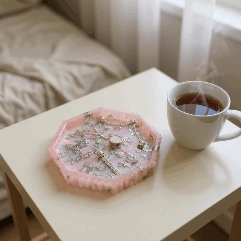 Gilded Blush Fluted Tray
