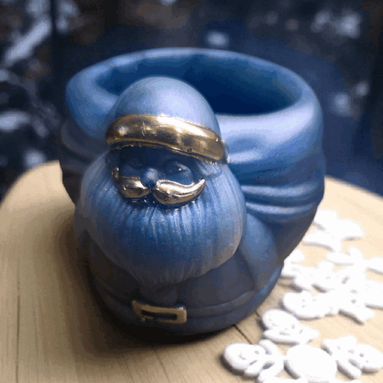 Blue Santa Trinket Pot