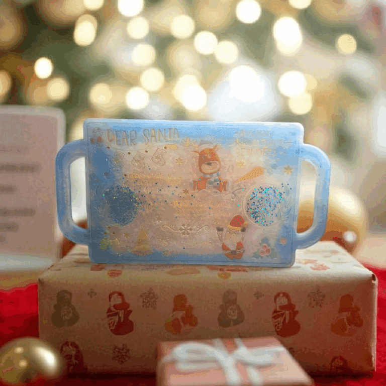 Sparkly "Dear Santa" Tray