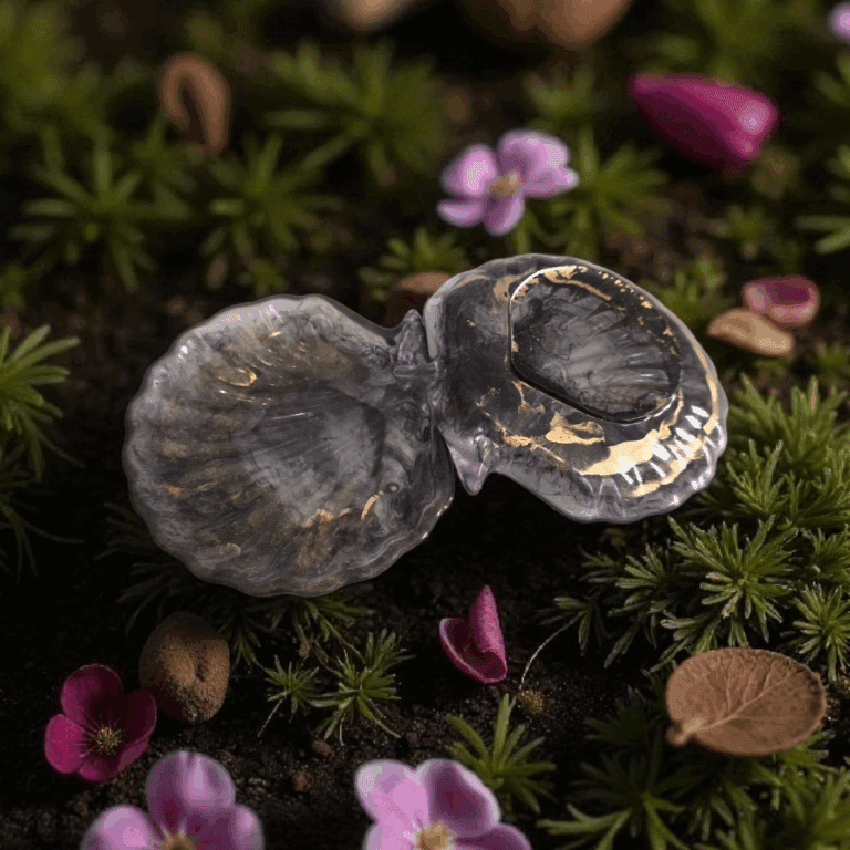 Coastal Glamour Scallop Shell Soap Dish (Set of 2)