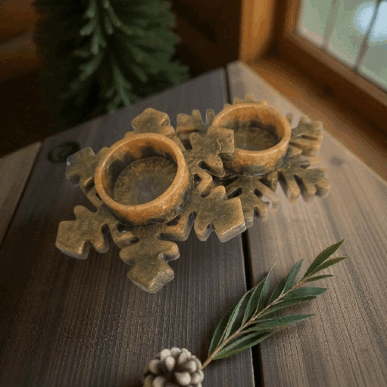 Snowflake Tea Light Holders (Set of 2)