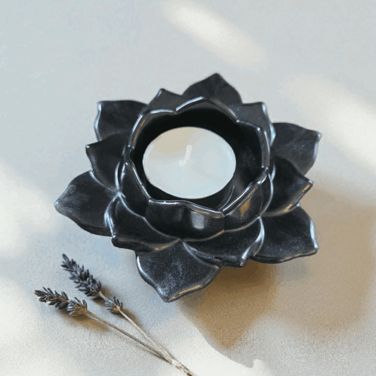 Midnight Lotus Tealight Holder