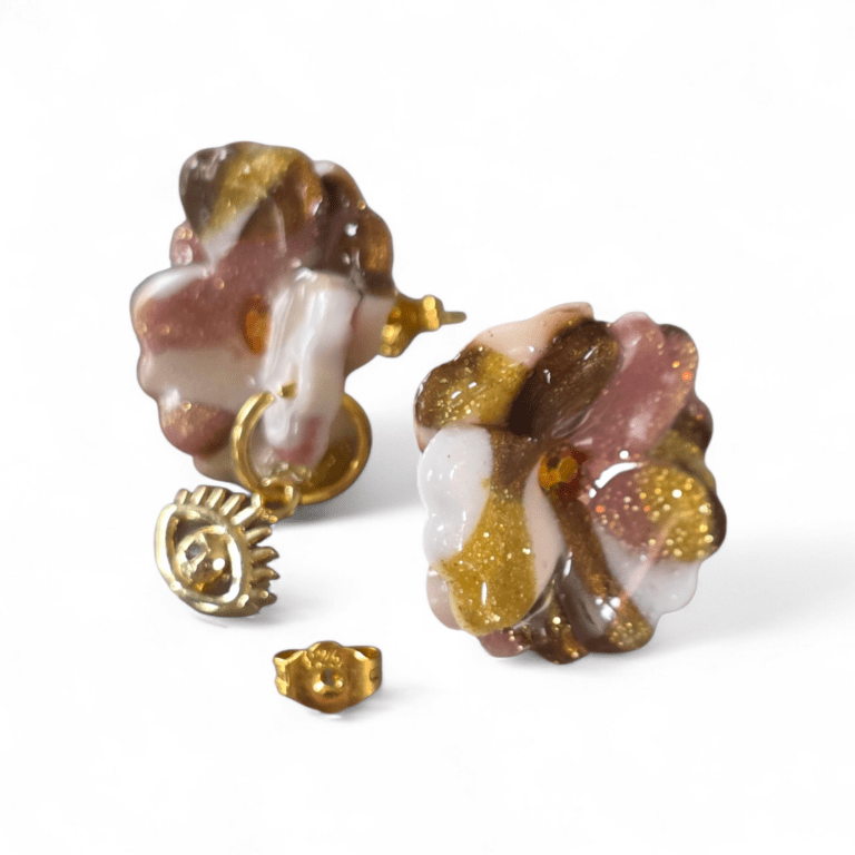 The "Third Eye" Marbled Statement Studs