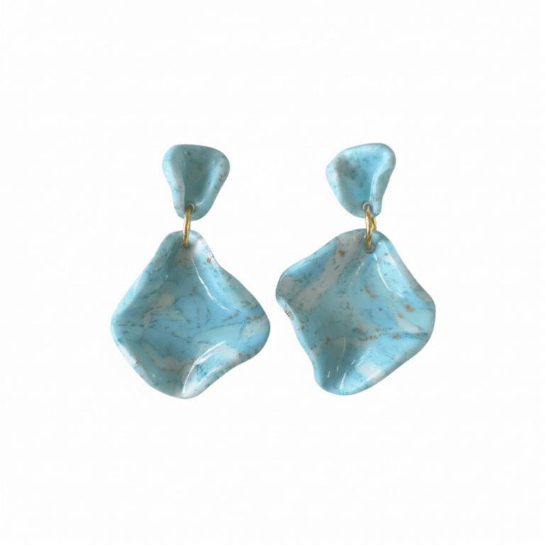 The "Azure Wave" Sculptural Drops